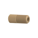 Flangeless Headless Nut Short, 1/4-28 Flat-Bottom, for 1/16" OD